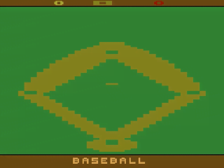 Baseball title screen for Atari 2600